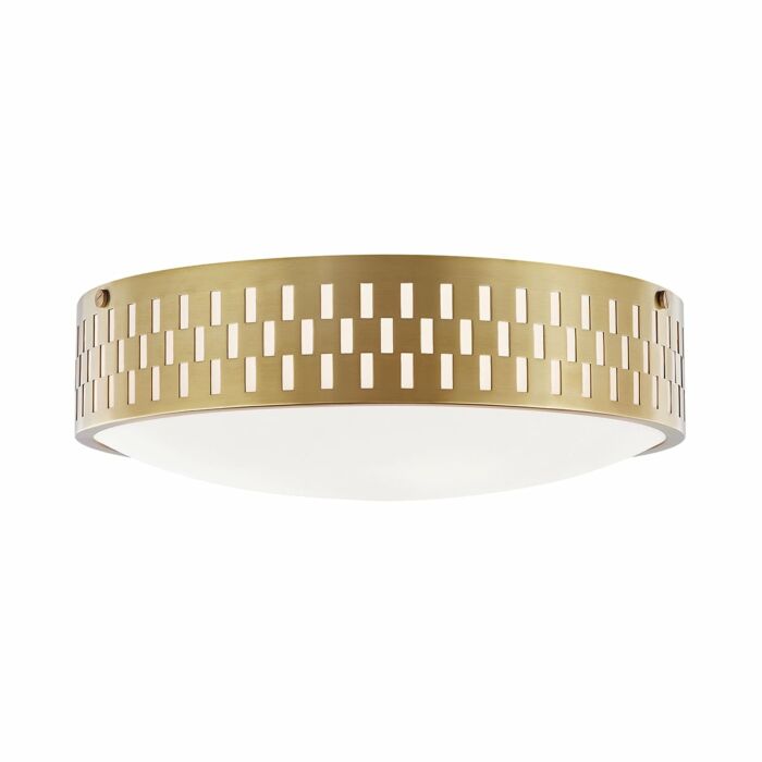 Mitzi Phoebe 3 Light Ceiling Light in Aged Brass