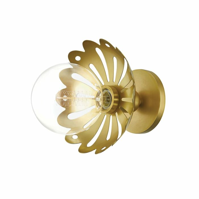 Mitzi Alyssa 8 Inch Wall Sconce in Aged Brass