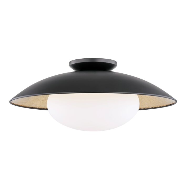 Mitzi Cadence Ceiling Light in Black and Gold Leaf