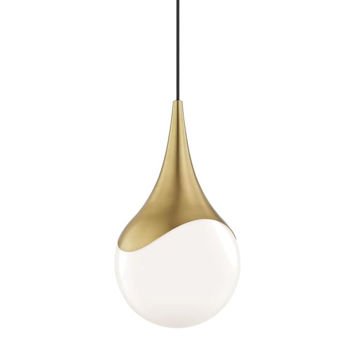 Mitzi Ariana 19 Inch Pendant Light in Aged Brass