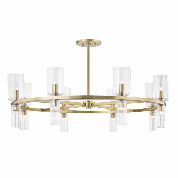 Mitzi Tabitha 16 Light Chandelier in Aged Brass