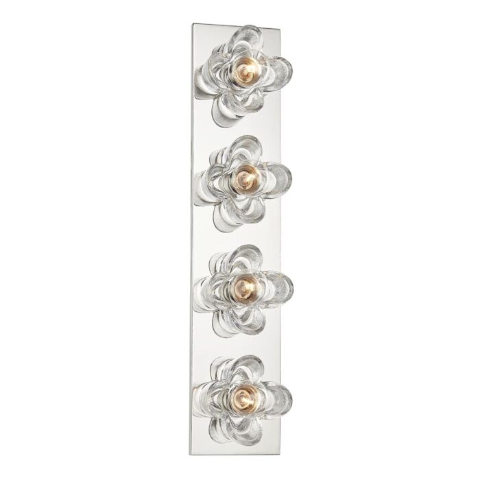 Mitzi Shea 4 Light Bathroom Vanity Light in Polished Nickel