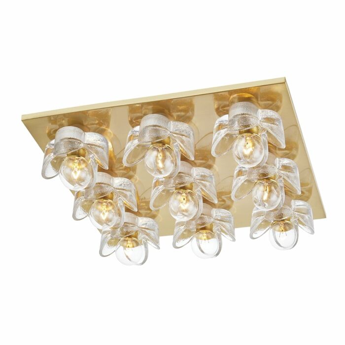Mitzi Shea 9 Light Ceiling Light in Aged Brass