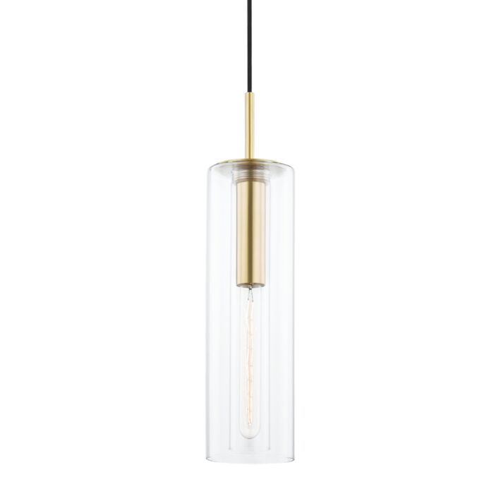 Mitzi Belinda Pendant Light in Aged Brass