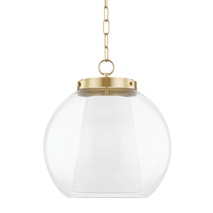 Mitzi Sasha Pendant Light in Aged Brass
