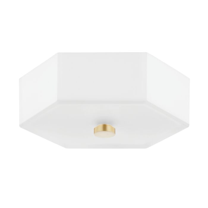 Mitzi Lizzie Ceiling Light in Aged Brass and Polished Nickel