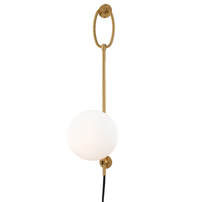 Mitzi Gina Wall Sconce in Aged Brass