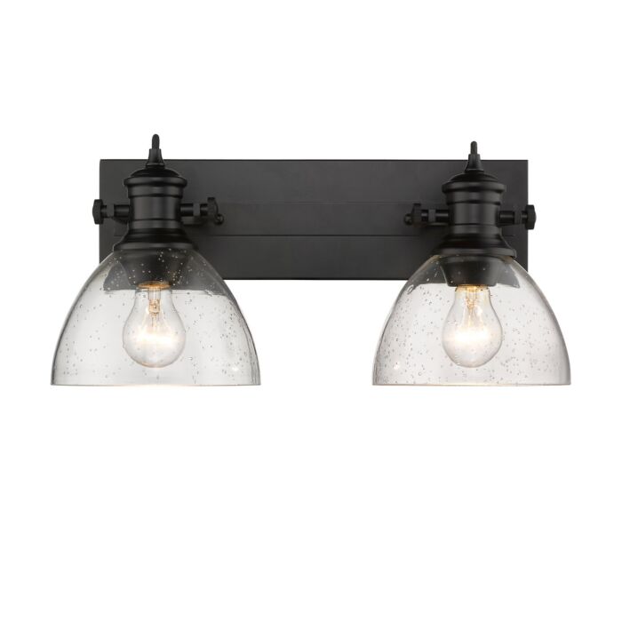 Golden Hines 2 Light Bathroom Vanity Light in Black