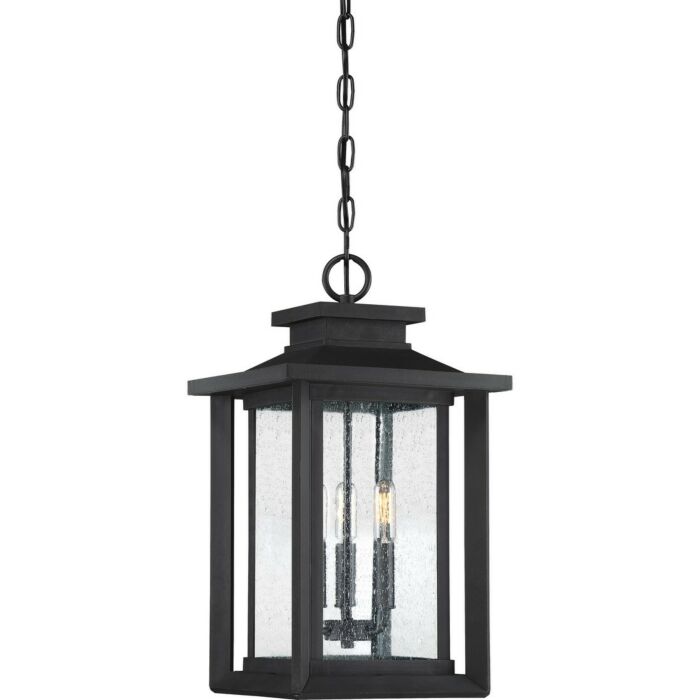 Quoizel Wakefield 3 Light 11 Inch Outdoor Hanging Light in Earth Black
