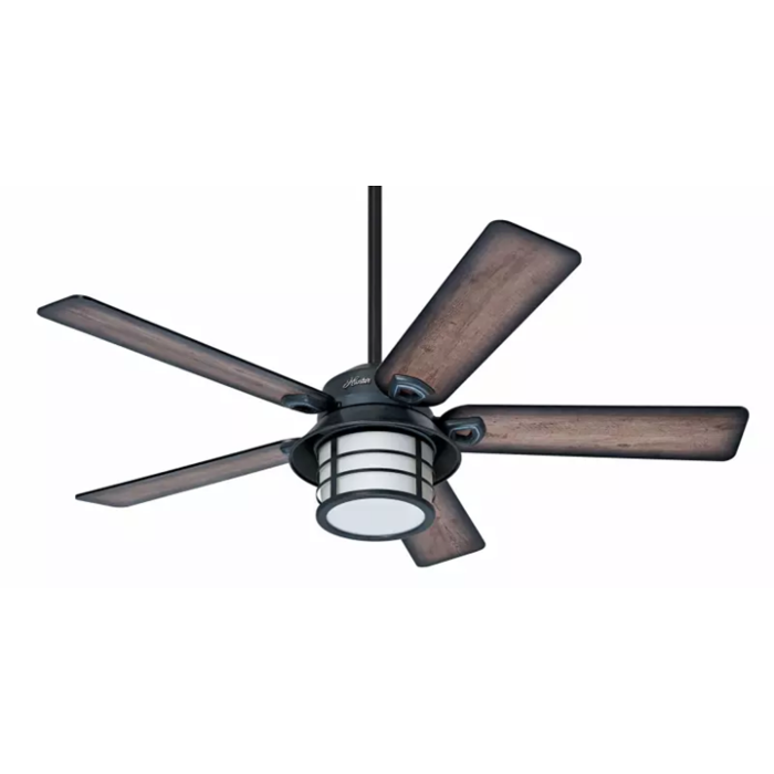Hunter Fans Key Biscayne 2 Light 54 Inch Indoor/Outdoor Ceiling Fan in Weathered Zinc