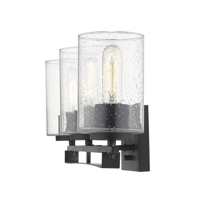 Orella 3-Light Matte Black Sconce