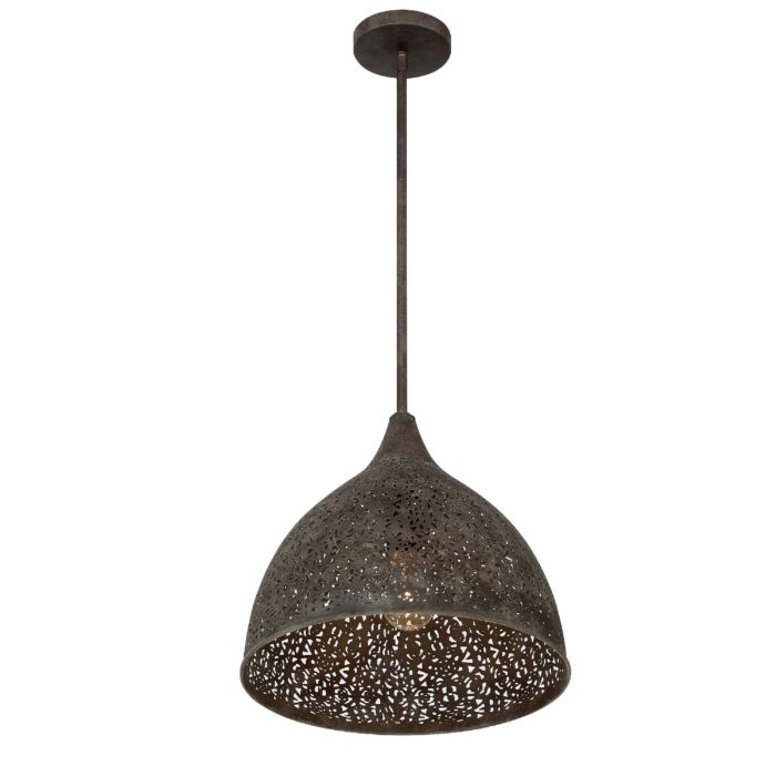 Crystorama Jasmine Pendant Light in Forged Bronze