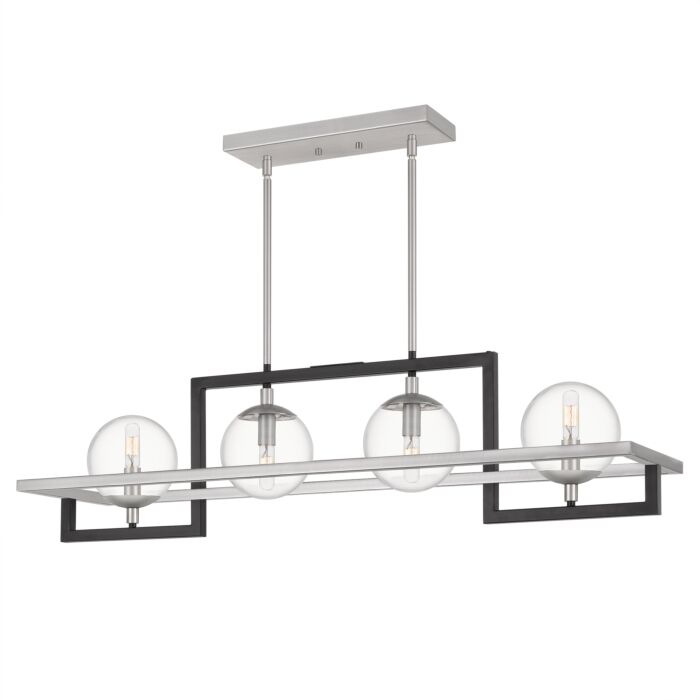 Quoizel Kane 4 Light 40 Inch Linear Chandelier in Earth Black