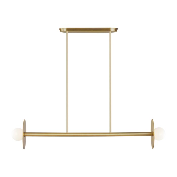 Nodes 2 Light Kitchen Island Light in Burnished Brass by Kelly Wearstler