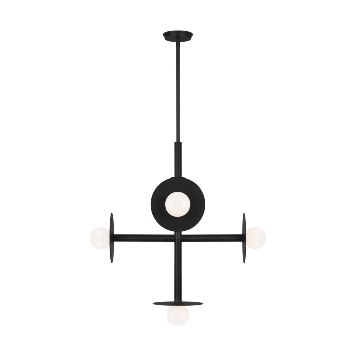 Nodes 5 Light Chandelier in Midnight Black by Kelly Wearstler