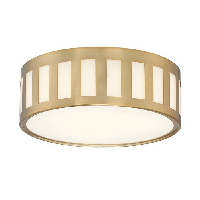 Crystorama Kendal 3 Light 14 Inch Ceiling Light in Vibrant Gold