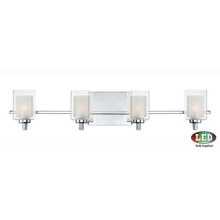 Quoizel Kolt 4 Light Bathroom Vanity Light in Polished Chrome