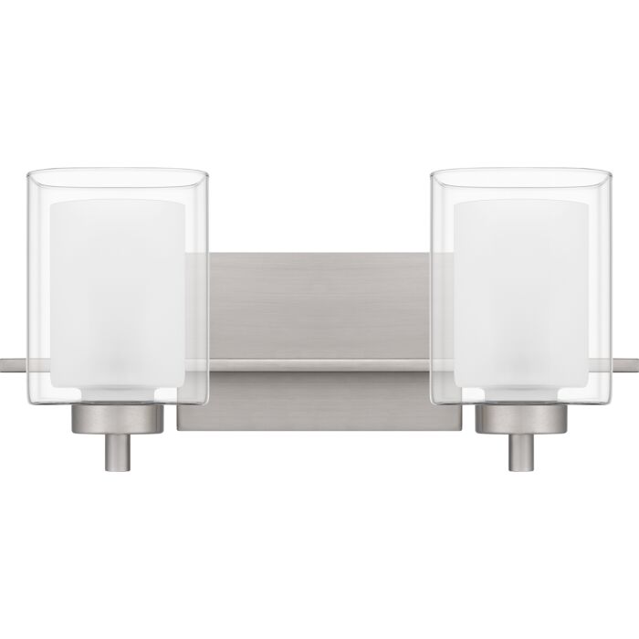Kolt 2-Light Bathroom Vanity Light in Brushed Nickel