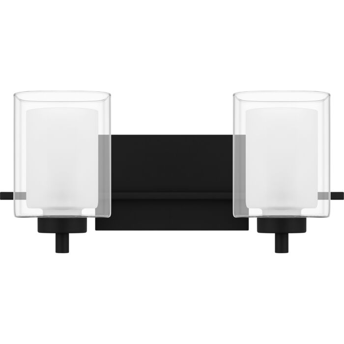 Kolt 2-Light Bathroom Vanity Light in Matte Black