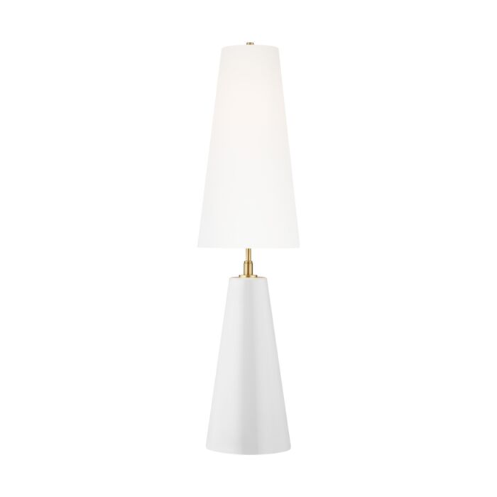 Lorne Table Lamp in Arctic White And Burnished Brass by Kelly Wearstler