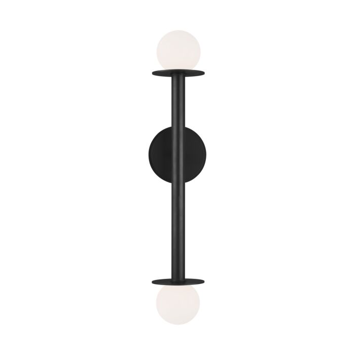 Nodes 2 Light Wall Sconce in Midnight Black by Kelly Wearstler