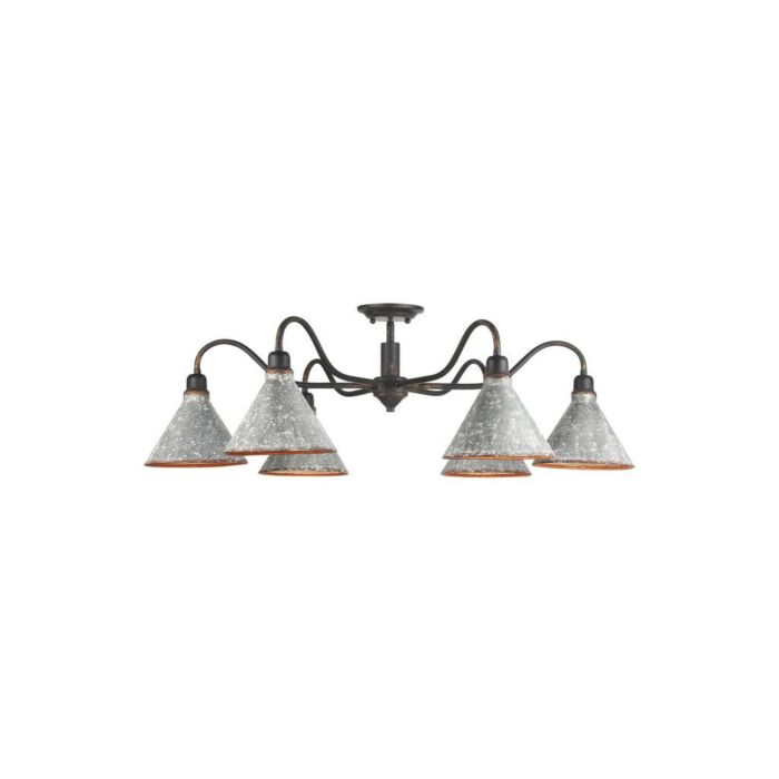 Six Light Semi-Flush Mount
