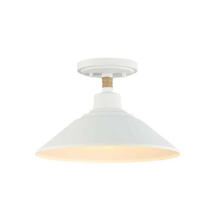 One Light Semi-Flush Mount
