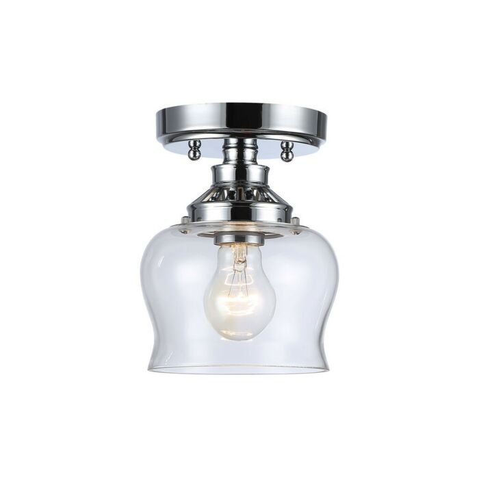 One Light Semi-Flush Mount