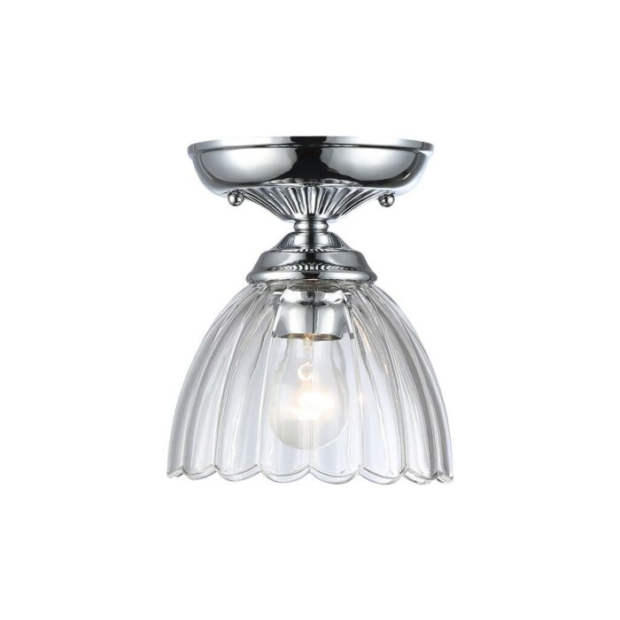 One Light Semi-Flush Mount