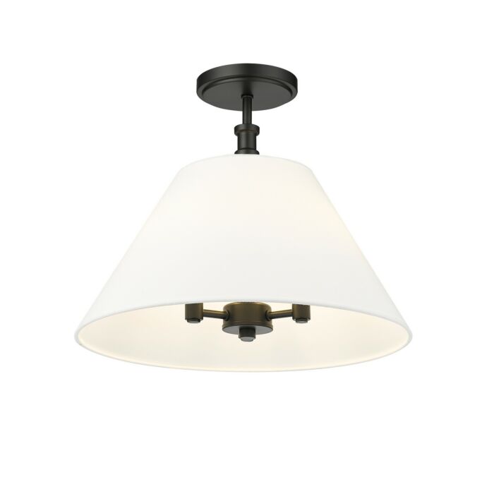 Three Light Semi-Flush Mount