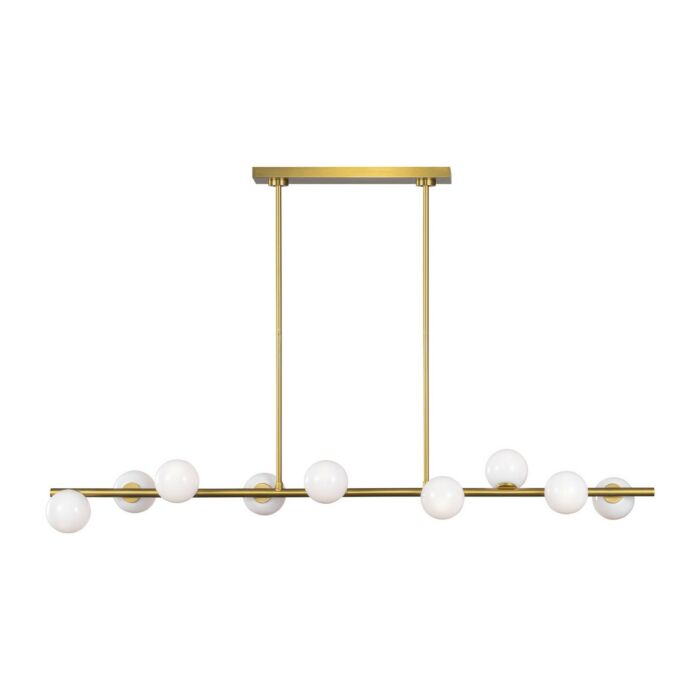 Nine Light Linear Chandelier