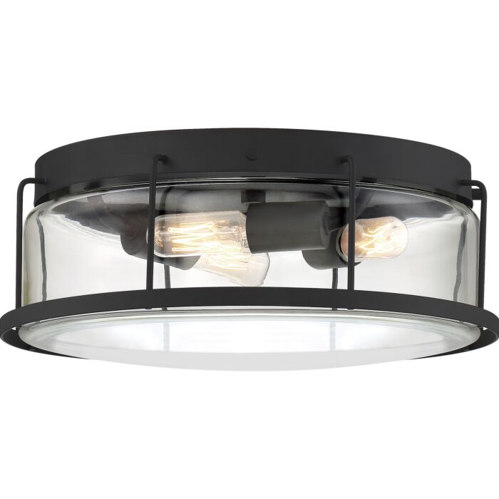 Quoizel Ludlow 3 Light 13 Inch Ceiling Light in Earth Black