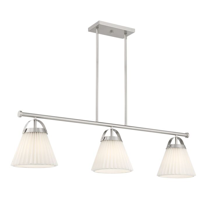  Linear Chandelier in Brushed Nickel