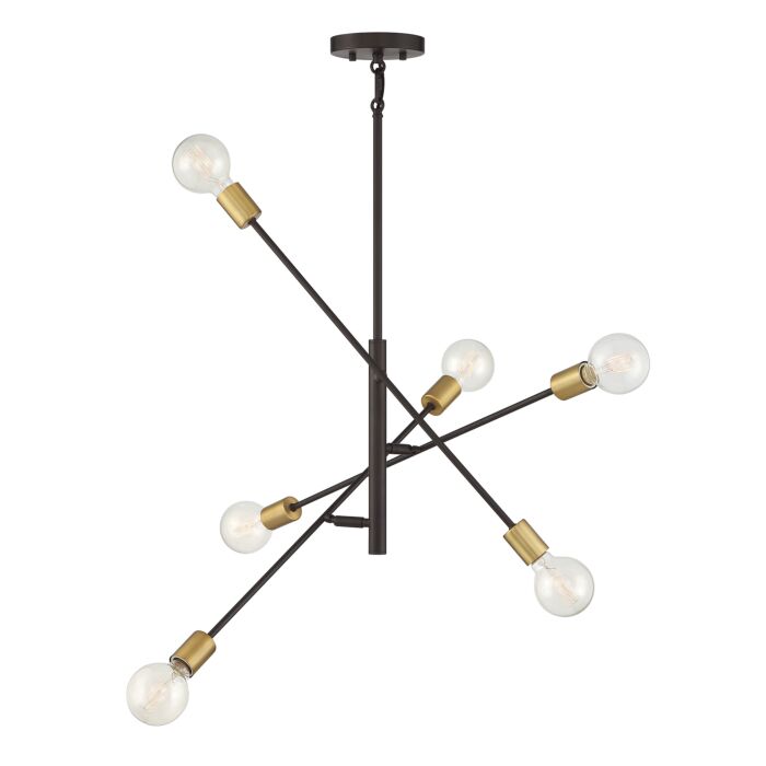Trade Winds Lighting 6 Light Chandelier In Oil Rubbed Bronze