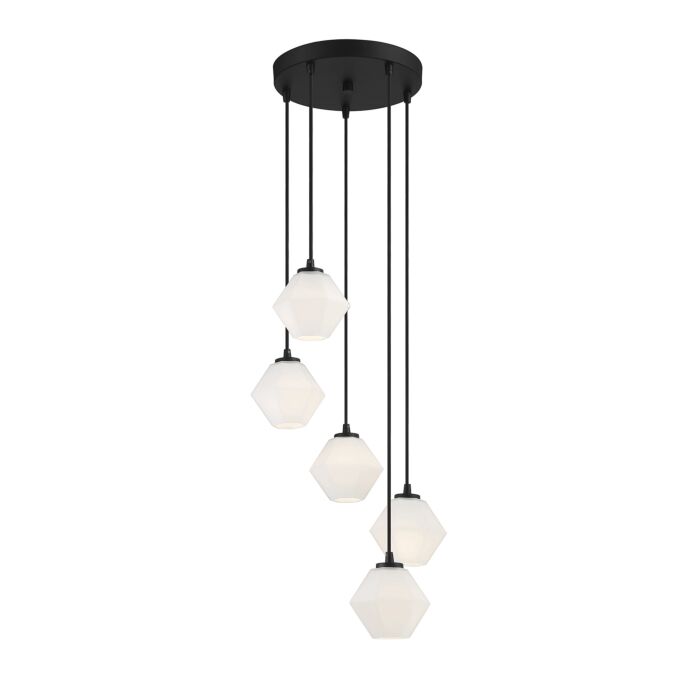 Trade Winds Lighting 5 Light Chandelier In Matte Black