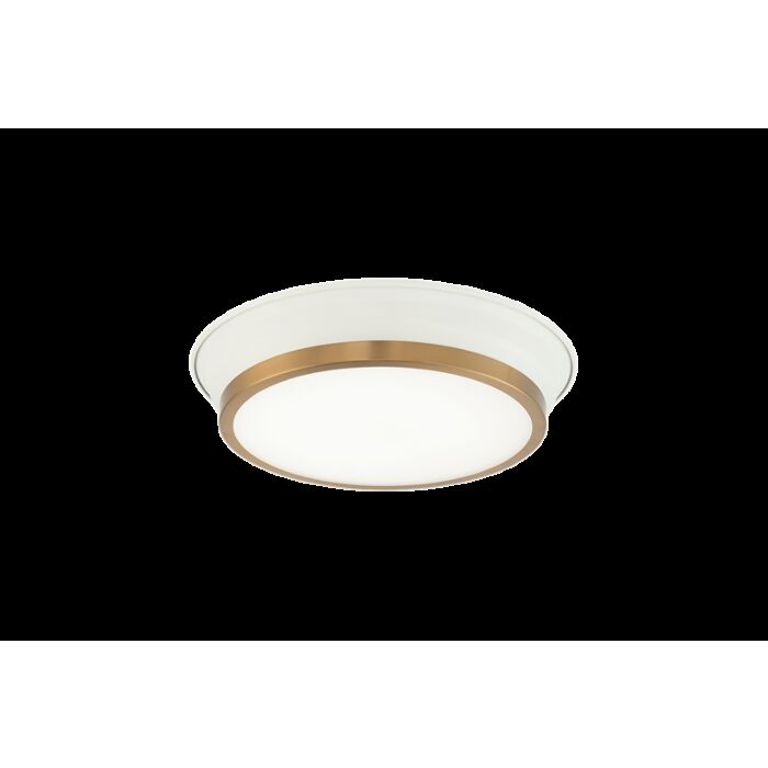 Matteo Jaxx 1 Light Ceiling Light In White With Aged Gold Brass