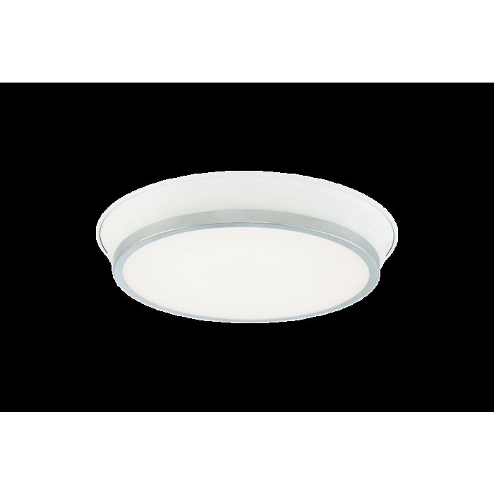 Matteo Jaxx 2 Light Ceiling Light In White With Chrome