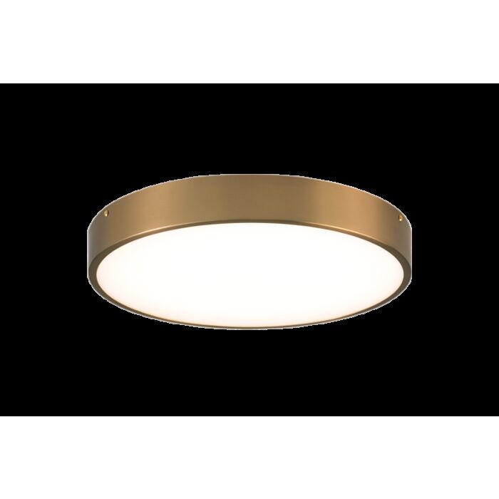 Matteo Plato 1 Light Ceiling Light In Aged Gold Brass