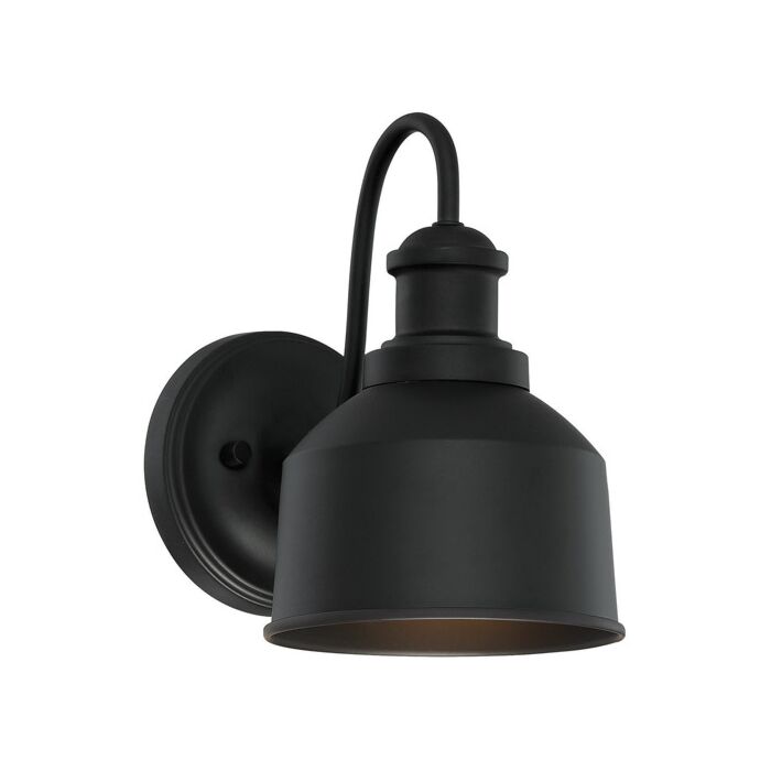 Trade Winds Lighting 1 Light Wall Sconce In Matte Black