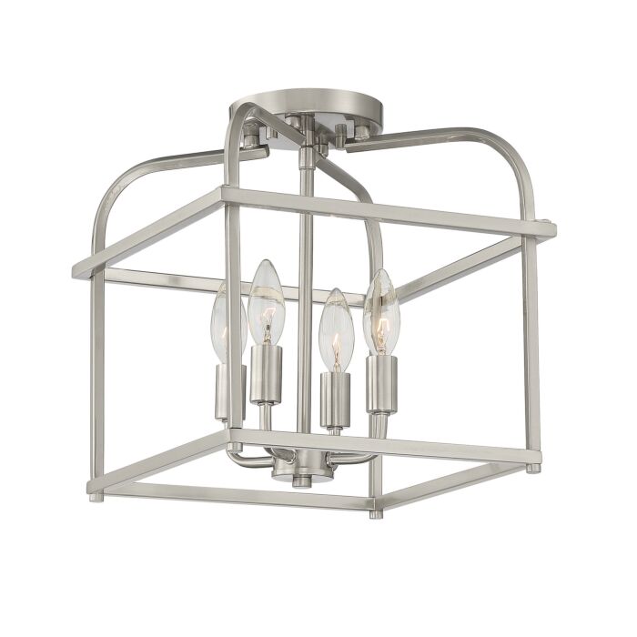 Trade Winds Lighting 4 Light Ceiling Light In Brushed Nickel