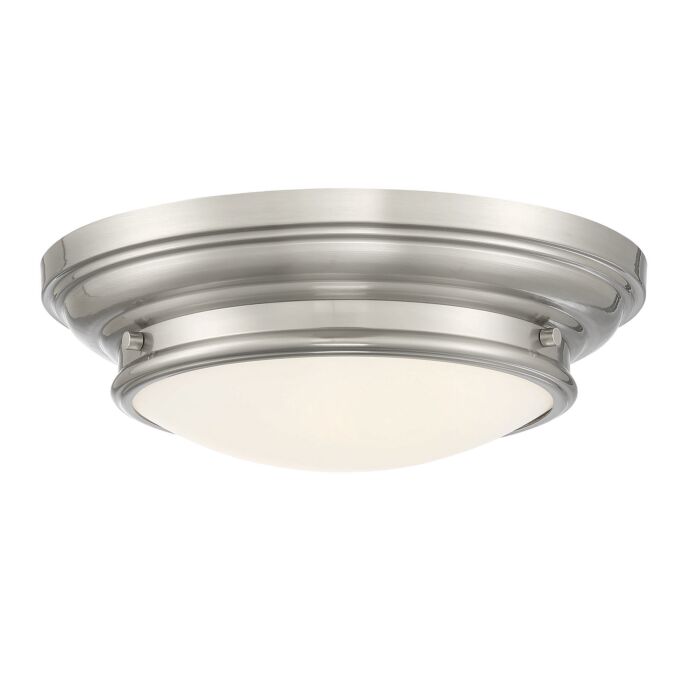 Trade Winds Lighting 2 Light Ceiling Light In Satin Nickel