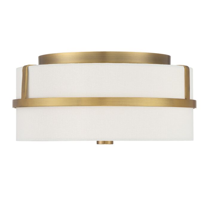 Trade Winds Lighting 2 Light Ceiling Light In Natural Brass