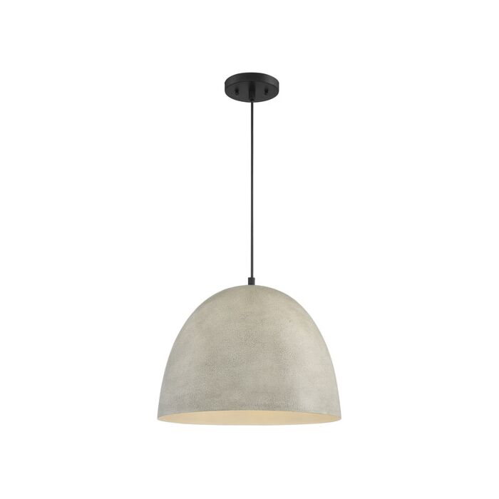 Trade Winds Carson Concrete Pendant Light in Matte Black
