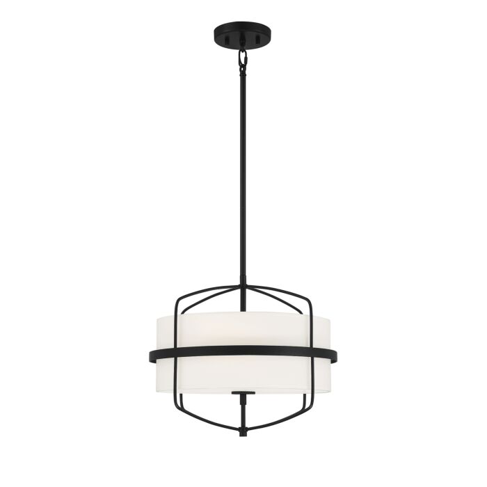 Trade Winds Lighting 3 Light Pendant Light In Matte Black
