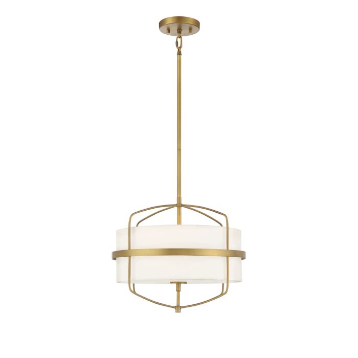 Trade Winds Lighting 3 Light Pendant Light In Natural Brass