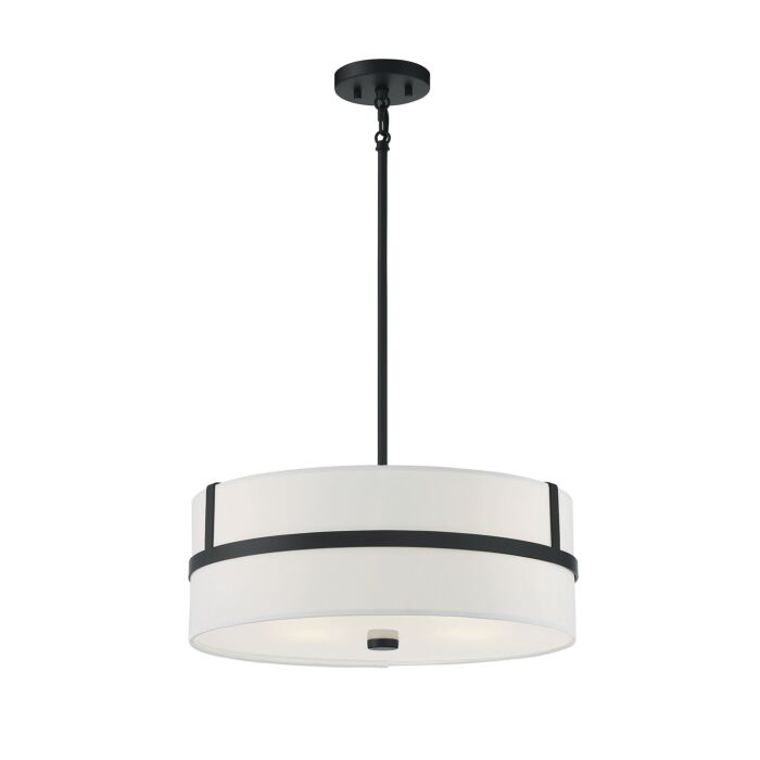 Trade Winds Lighting 4 Light Pendant Light In Matte Black