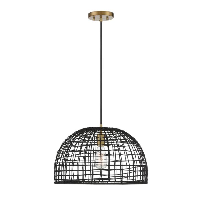 Trade Winds Lighting 1 Light Pendant Light In Black