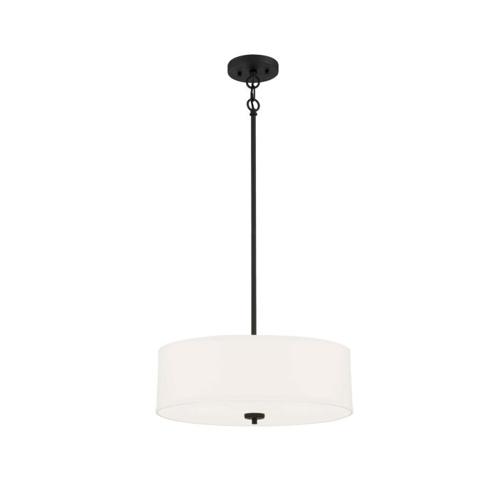 Trade Winds Lighting 3 Light Pendant Light In Matte Black