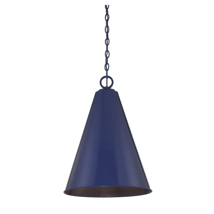 Trade Winds Lighting 1 Light Pendant Light In Navy Blue