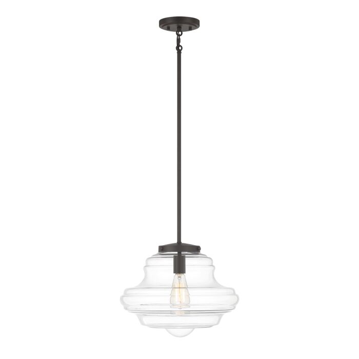 Meridian 1 Light Pendant in Oil Rubbed Bronze